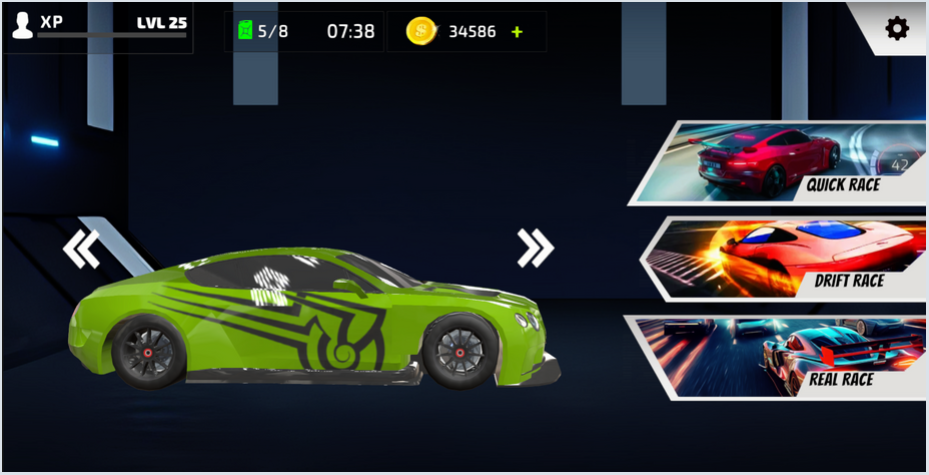 Car Racing Game race mode view